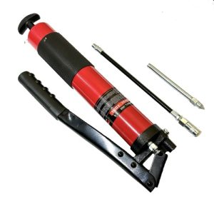 Grease gun 600 ml complete with rigid and flexible tips, double-rod